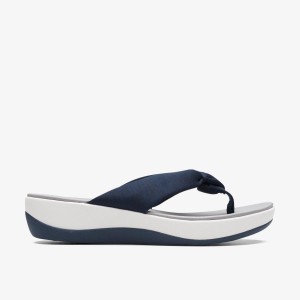 Clarks Arla Glison Blue Fabric Kilklack Dam Blå | DJA-830917