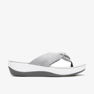 Clarks Arla Glison Grey Fabric Sandaler Dam Grå | XWT-917054