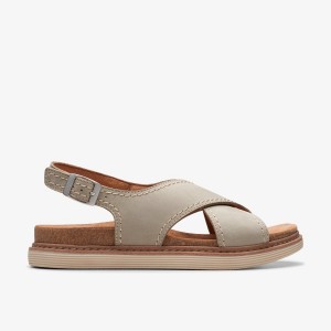 Clarks Arwell Sling Stone Nubuck Sandaler Dam Grå | FWO-078236