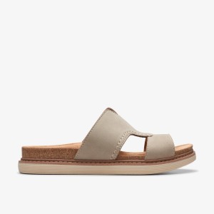 Clarks Arwell Walk Stone Nubuck Sandaler Dam Grå | MHG-251804