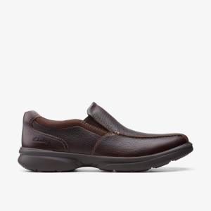 Clarks Bradley Step Dark Brown Tumbled Finskor Herr Mörkbruna | YSN-376894