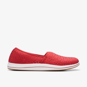 Clarks Breeze Emily Cherry Slip On Dam Rosa | AER-678920
