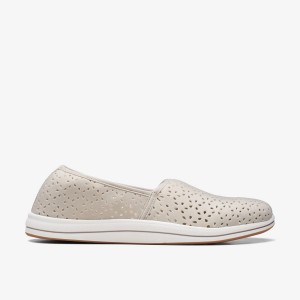 Clarks Breeze Emily Light Taupe Slip On Dam Ljusgrå Bruna | STD-628791
