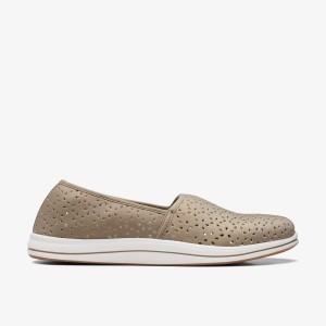 Clarks Breeze Emily Olive Slip On Dam Olivgröna | RAY-203691