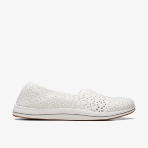 Clarks Breeze Emily White Slip On Dam Vita | YLT-538902