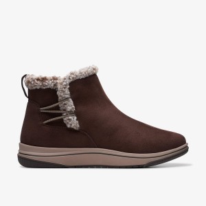 Clarks Breeze Fur Dark Brown Stövlar Dam Mörkbruna | OZQ-491372