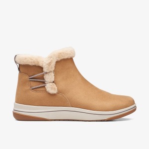 Clarks Breeze Fur Tan Stövlar Dam Bruna | GZQ-941835