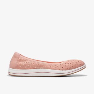 Clarks Breeze Roam Peach Slip On Dam Korall | QZW-378952