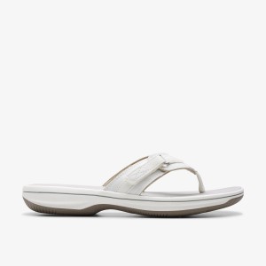Clarks Breeze Sea White Synthetic Sandaler Dam Vita | USF-380746