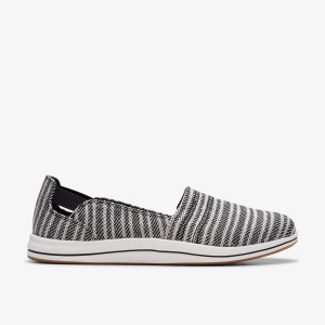 Clarks Breeze Step II Black Fabric Slip On Dam Svarta | VXT-172890