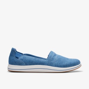 Clarks Breeze Step II Blue Interest Slip On Dam Blå | QIG-162840