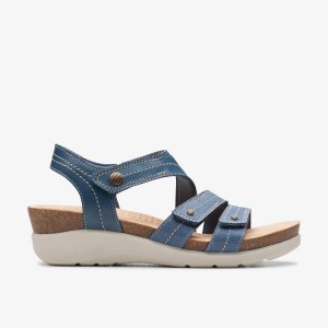 Clarks Calenne Clara Blue Combination Kilklack Dam Blå | OQN-758236