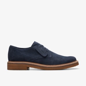 Clarks Clarkdale Derby Navy Suede Finskor Herr Marinblå | LWV-941306