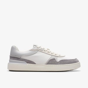 Clarks Court Lite Race Light Grey Combination Sneakers Herr Ljusgrå | RMU-059632