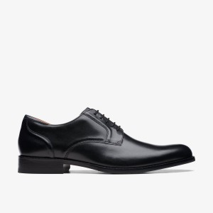 Clarks Craft Arlo Lace Black Leather Finskor Herr Svarta | WYK-138650
