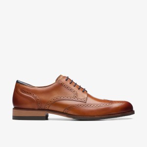 Clarks Craft Arlo Limit Tan Leather Finskor Herr Bruna | USG-342785