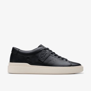 Clarks Craft Swift Black Leather Sneakers Herr Svarta | BOL-687012