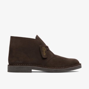 Clarks Desert Boot Evo Dark Brown Suede Finskor Herr Mörkbruna | SQN-453168