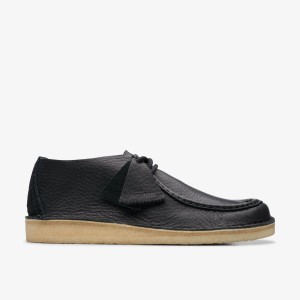 Clarks Desert Nomad Black Leather Ökenboots Herr Svarta | MVO-106937