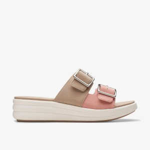 Clarks Drift Buckle Peach Combination Kilklack Dam Korall | LQN-628759