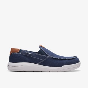 Clarks Driftlite Step Navy Combination Slip On & Loafers Herr Marinblå | FMA-846293