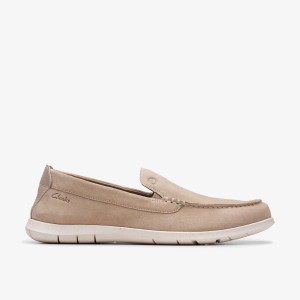 Clarks Flexway Step Sand Suede Slip On & Loafers Herr Bruna | MRD-859210