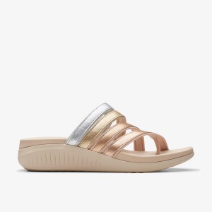 Clarks Glide Hi Iris Metallic Multicolour Sandaler Dam Metal | IZX-234167