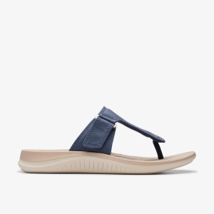 Clarks Glide Walk Navy Sandaler Dam Marinblå | LTA-074592