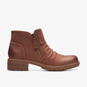 Clarks Hearth Dove Tan Nubuck Stövlar Dam Bruna | JWK-987051