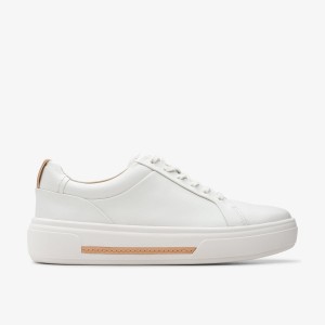Clarks Hollyhock Walk Off White Leather Platform Skor Dam Vita | ELG-570948