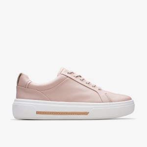 Clarks Hollyhock Walk Rose Leather Platform Skor Dam Rosa | CLQ-563927