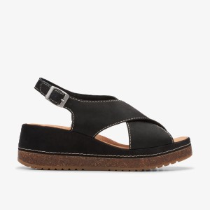 Clarks Kassanda Step Black Nubuck Kilklack Dam Svarta | FAN-756390