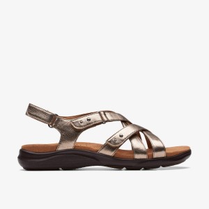 Clarks Kitly Go Metallic Sandaler Dam Metal | THY-834120