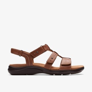 Clarks Kitly Step Tan Sandaler Dam Bruna | NYO-035879