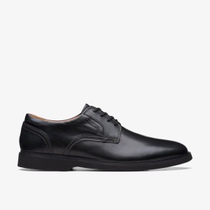 Clarks Malwood Lace Black Leather Finskor Herr Svarta | WCM-617493