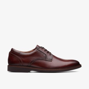 Clarks Malwood Lace Brown Leather Finskor Herr Bruna | CKV-189560
