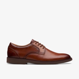 Clarks Malwood Lace Tan Leather Finskor Herr Bruna | TDZ-320847