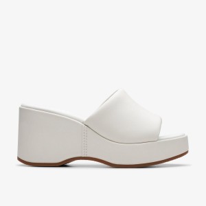 Clarks Manon Glide Off White Leather Kilklack Dam Vita | RCN-906425