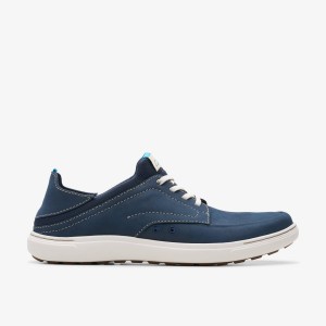 Clarks Mapstone Easy Navy Nubuck Sneakers Herr Marinblå | AXN-427906