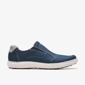 Clarks Mapstone Step Navy Nubuck Sneakers Herr Marinblå | EXW-958036