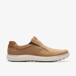 Clarks Mapstone Step Sand Nubuck Sneakers Herr Bruna | PJH-456213
