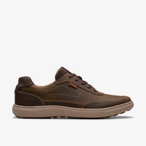 Clarks Mapstone Trail Beeswax Leather Sneakers Herr Beeswax | TBF-051486