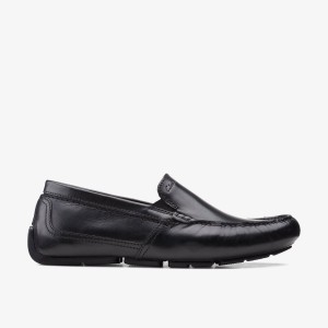 Clarks Markman Plain Black Leather Finskor Herr Svarta | PBK-923605