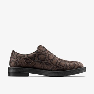 Clarks Martine Rose Mens Oxford 2 Brown Textile Finskor Herr Bruna | DJK-172485