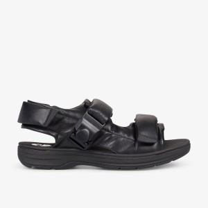 Clarks Martine Rose Mens Sandal 1 Black Leather Sandaler Herr Svarta | UMR-412789