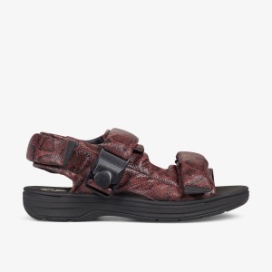 Clarks Martine Rose Mens Sandal 1 Brown Snake Sandaler Herr Bruna Ormskinn | XUH-704915