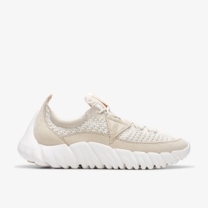 Clarks NATURE 360 White Combination Sneakers Herr Vita | MJW-438915