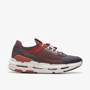 Clarks NXE Knit Dark Grey Combination Sneakers Herr Mörkgrå | SZN-586310