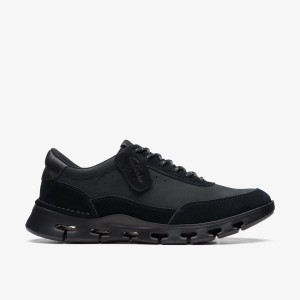 Clarks Nature X One Black/Black Sneakers Herr Svarta Svarta | CAS-825961