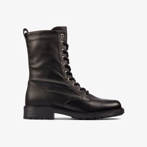 Clarks Orinoco 2 Style Black Leather Stövlar Dam Svarta | TLB-726485